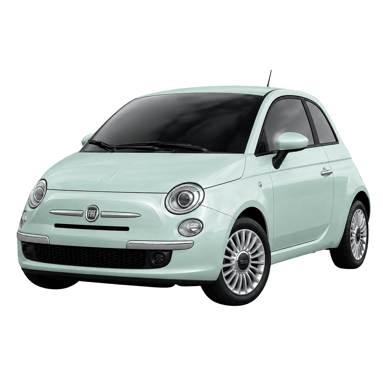 Fiat 500 compact hire car for easy local driving in Fleetwood